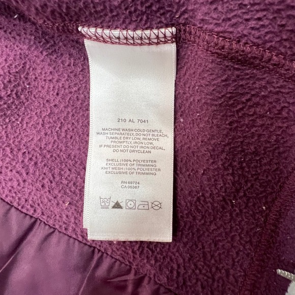 Columbia Women Fleece Jacket Full Zip Size M Quilted Panel Purple - Picture 4 of 16